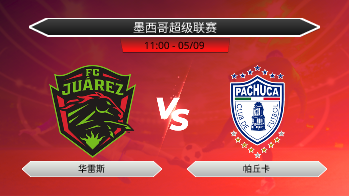 墨西哥超级联赛 - 华雷斯 vs 帕丘卡