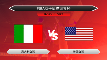 FIBA女子篮球世界杯 意大利女篮 VS 美国女篮