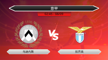 意甲 - 乌迪内斯 vs 拉齐奥
