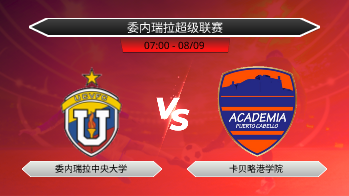 委内瑞拉超级联赛 委内瑞拉中央大学 VS 卡贝略港学院
